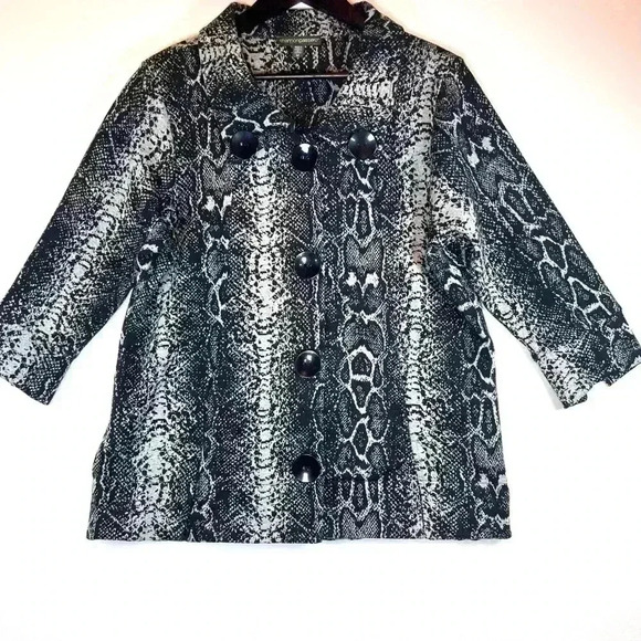 Shannon Passero Turkish swing jacket cardigan sweater size Medium snake print - Picture 1 of 11
